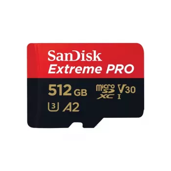 WESTERN DIGITAL Extreme PRO Micro SDXC 512GB + SD Adapter 200MB/s 140MB/s A2 C10 V30 UHS-I U3