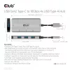 CLUB3D CSV-1547 4-portu USB-A centrmezgls USB-C – 10 Gbps ātrs datu pārsūtīšana
