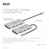 CLUB3D CSV-1547 4-portu USB-A centrmezgls USB-C – 10 Gbps ātrs datu pārsūtīšana
