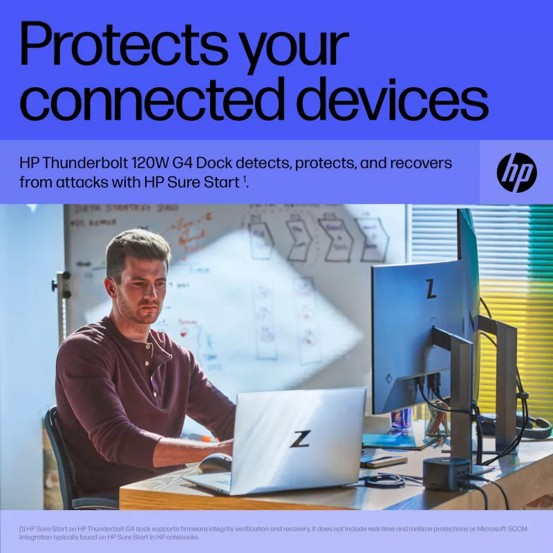 HP Thunderbolt Dock 120W G4, vadu, Thunderbolt 4, melns, Kensington, Ķīna, Taizeme, Taivāna, biznesam