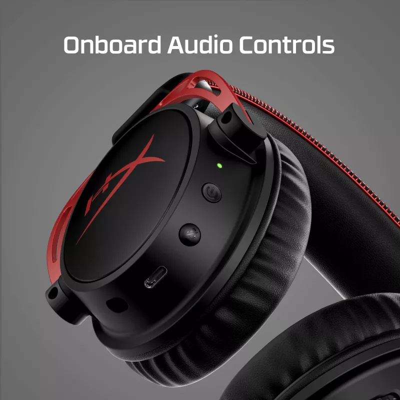 HyperX Cloud Alpha Wireless - Bezvadu spēļu austiņas (Melna-Sarkana)