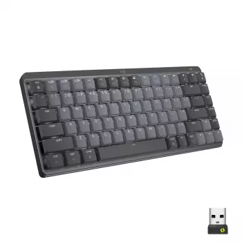 LOGITECH MX Mechanical Mini Bezvadu Apgaismota Tastatūra - Grafīts Taktila Klusa QWERTY US/Int'l