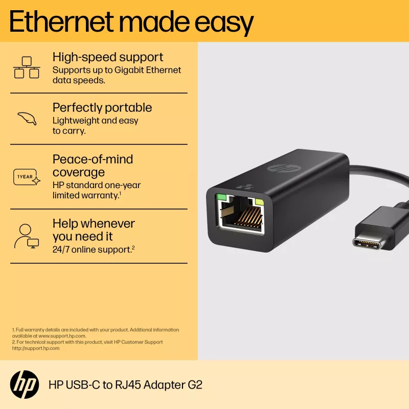HP USB-C uz RJ45 Adapteris G2