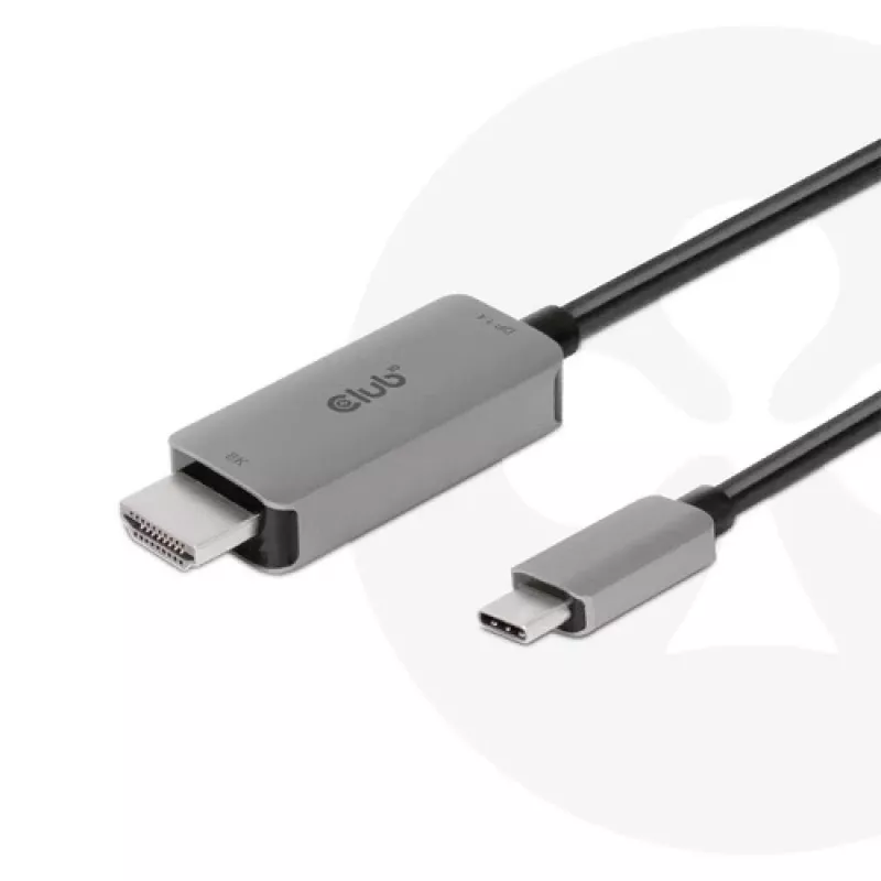 CLUB3D USB Gen2 Type-C uz HDMI 4K120Hz 8K60Hz HDR10 ar DSC1.2 aktīvs kabelis M/M 3m / 9.84ft
