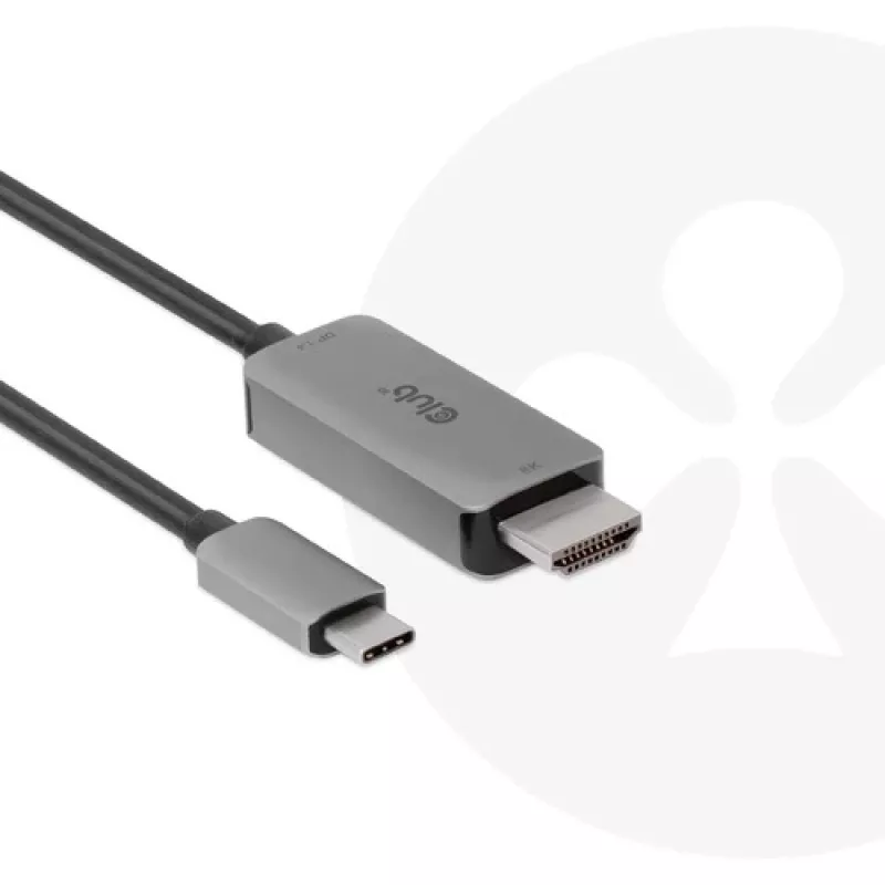 CLUB3D USB Gen2 Type-C uz HDMI 4K120Hz 8K60Hz HDR10 ar DSC1.2 aktīvs kabelis M/M 3m / 9.84ft