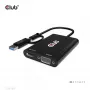 CLUB3D USB Gen1 Type-C/-A uz Diviem HDMI (4K/30Hz) / VGA (1080/60Hz) adapteris