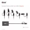 CLUB3D USB Gen1 Type-C/-A uz Diviem HDMI (4K/30Hz) / VGA (1080/60Hz) adapteris