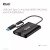 CLUB3D USB Gen1 Type-C/-A uz Diviem HDMI (4K/30Hz) / VGA (1080/60Hz) adapteris