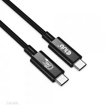 CLUB3D USB4 Gen2x2 Type-C abpusējs kabelis 4K60Hz, Dati 20Gbps, PD 240W(48V/5A) EPR M/M 2m