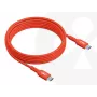 USB-C uz USB-C Divvirzienu Kabelis CLUB3D CAC-1573, USB4 Gen 2x2, 2 m, Sarkans, PD līdz 240W