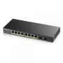 Zyxel GS1900-8HP v3 pārvaldīts L2 Gigabit Ethernet (10/100/1000) PoE slēdzis, melns