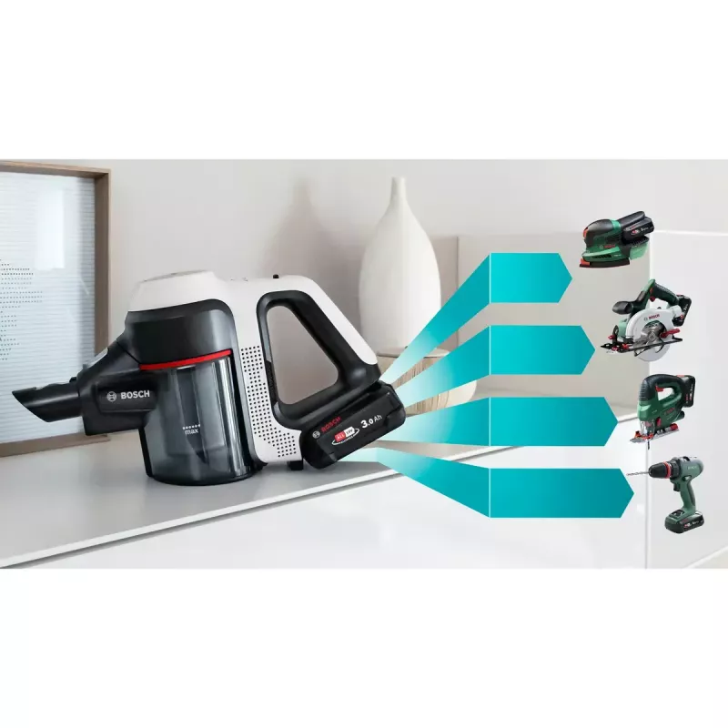 Bosch BBS711W bezvadu 2-in-1 slotputekļsūcējs