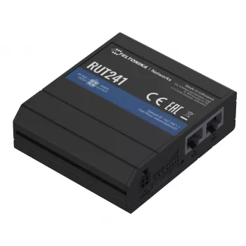 Teltonika RUT241 Industriālais 4G/LTE maršrutētājs ar Wi-Fi 802.11b/g/n un 2xRJ45 10/100