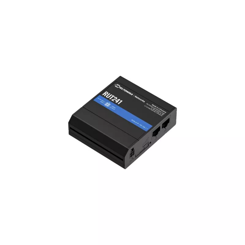 Teltonika RUT241 Industriālais 4G/LTE maršrutētājs ar Wi-Fi 802.11b/g/n un 2xRJ45 10/100