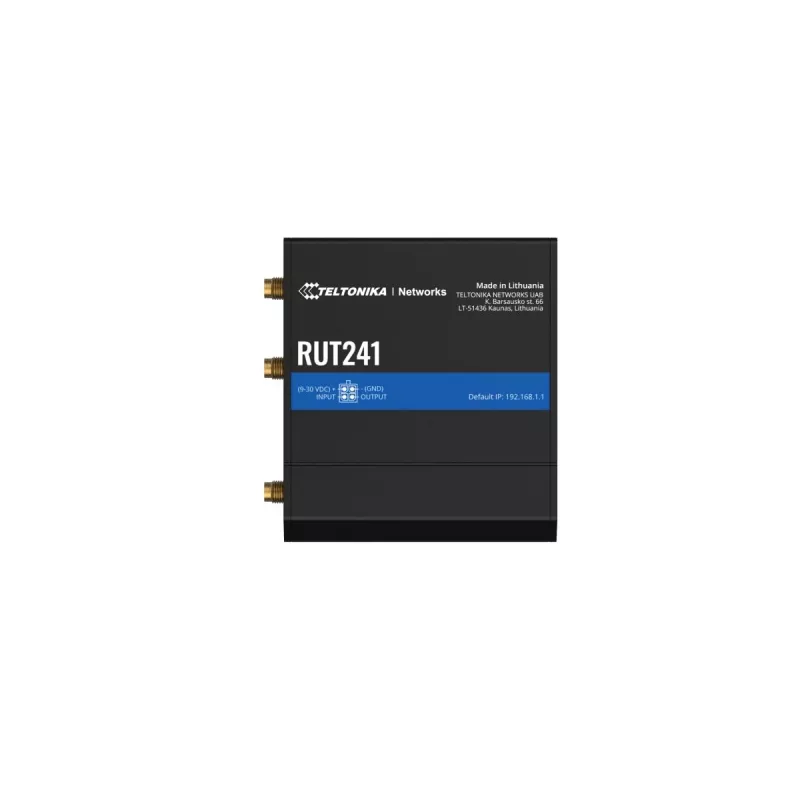 Teltonika RUT241 Industriālais 4G/LTE maršrutētājs ar Wi-Fi 802.11b/g/n un 2xRJ45 10/100