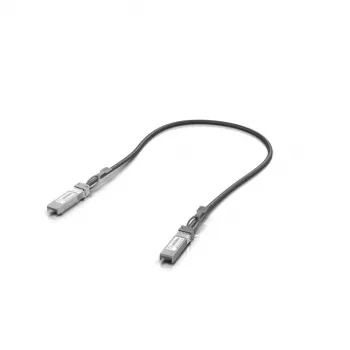 SFP+ tiešā savienojuma kabelis UBIQUITI UACC-DAC-SFP10-0.5M — 0,5 m, 10 Gbit/s, SFP+ vīriešu-vīriešu, melns