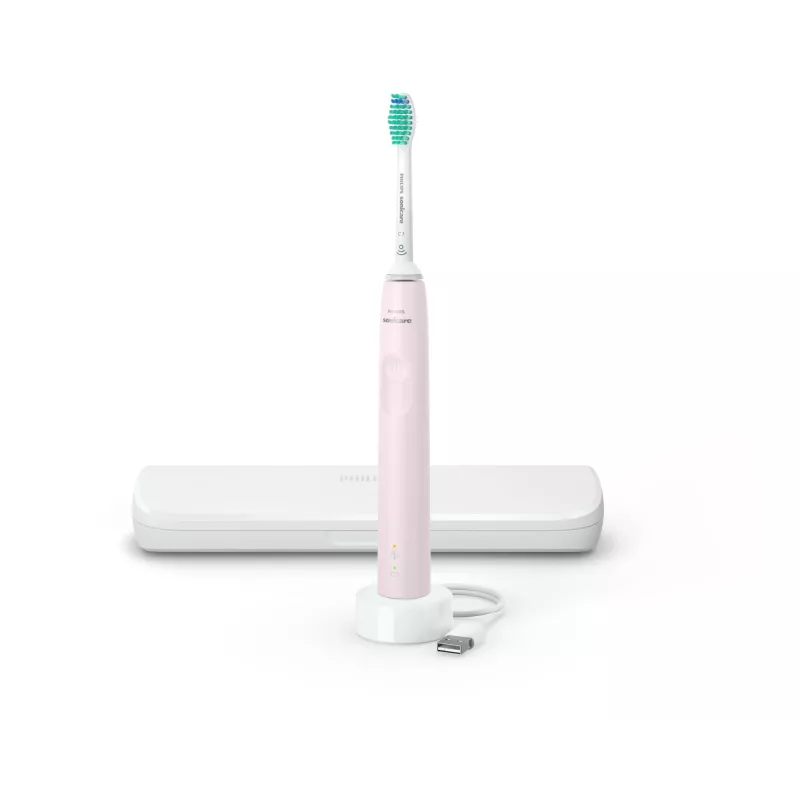 Philips 3100 sērijas HX3673/11 Sonic elektriskā zobu birste ar futrāli - rozā