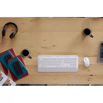 LOGITECH Signature MK650 Combo For Business - Balts - Tastatūra un pele QWERTY Dansk/Norsk/Svenska/Suomalainen