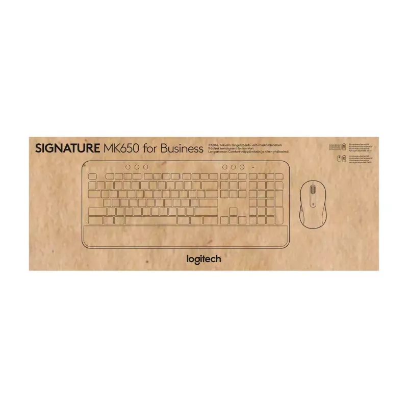 LOGITECH Signature MK650 Combo For Business - Balts - Tastatūra un pele QWERTY Dansk/Norsk/Svenska/Suomalainen