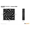 be quiet SILENT WINGS 4 120mm PWM datora ventilators 12 cm melns 1 gab.