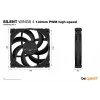be quiet! SILENT WINGS 4 140mm PWM high-speed datora korpusa ventilators 14 cm Melns 1 gab.