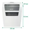 Papīru smalcinātājs Leitz 80340000, daļiņu griešana, 70 dB, 22 cm, balts