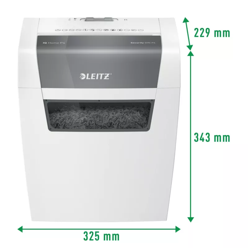Papīru smalcinātājs Leitz 80340000, daļiņu griešana, 70 dB, 22 cm, balts