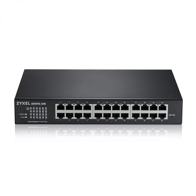Pārvaldāmais slēdzis Zyxel GS1915-24E L2 Gigabit Ethernet 24 Porti 1U Melns