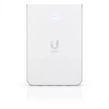Piekļuves punkts UBIQUITI Unifi 6 In-Wall U6-IW — divu joslu 2.4/5 GHz, 4800 Mbit/s, 5x RJ-45, PoE, balts