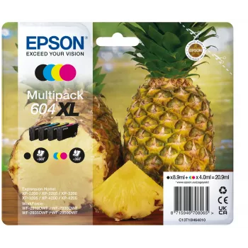 Epson 604XL oriģinālā tintes kasetne 4 gab. (High Yield) Melna, Ciāna, Fuksīna, Dzeltena