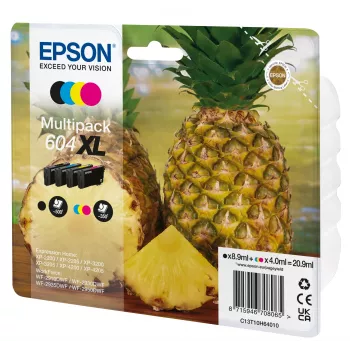 Epson 604XL oriģinālā tintes kasetne 4 gab. (High Yield) Melna, Ciāna, Fuksīna, Dzeltena