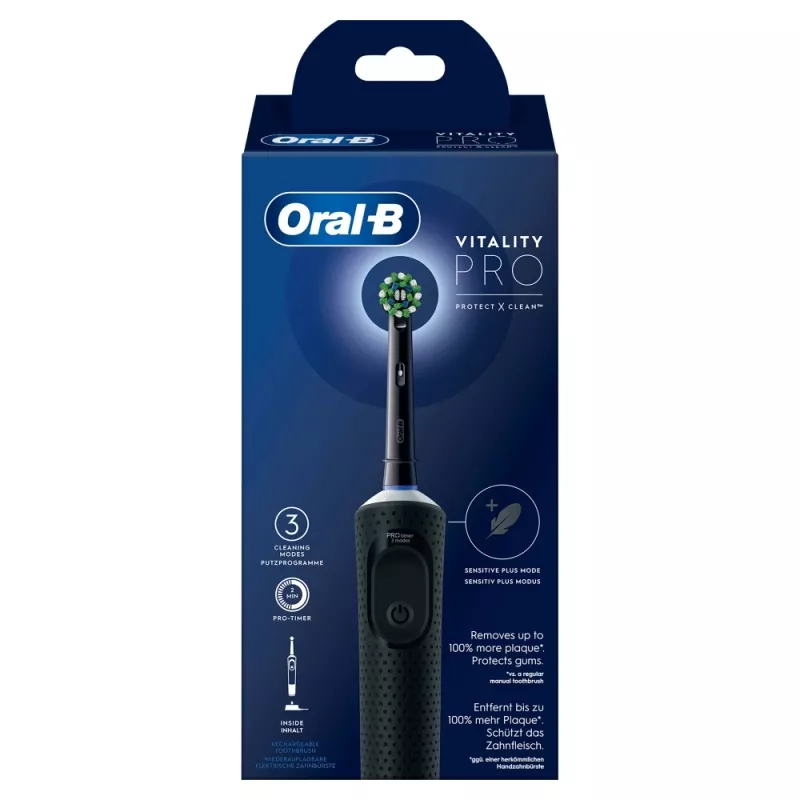 Oral-B Vitality Pro Pieaugušo Rotējošā Zobu Birste Melna