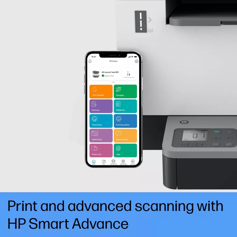HP LaserJet Tank MFP 2604sdw printeris, lāzera, vienkrāsas druka, 600 x 600 DPI, A4, tiešā druka, melns, pelēks