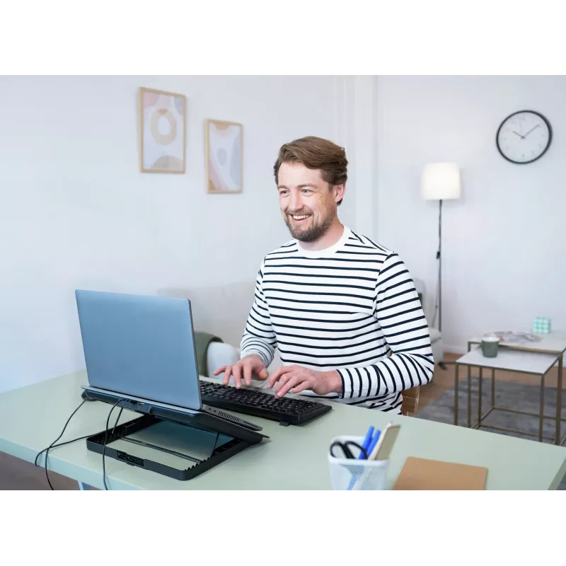 Trust Exto Alumīnija Laptop Dzesēšanas Statīvs ar 180mm Ventilatoru