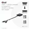 CLUB3D HDMI + Micro USB uz DisplayPort™ 4K120Hz vai 8K30Hz M/F aktīvais adapteris