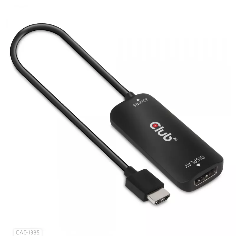 CLUB3D HDMI + Micro USB uz DisplayPort™ 4K120Hz vai 8K30Hz M/F aktīvais adapteris
