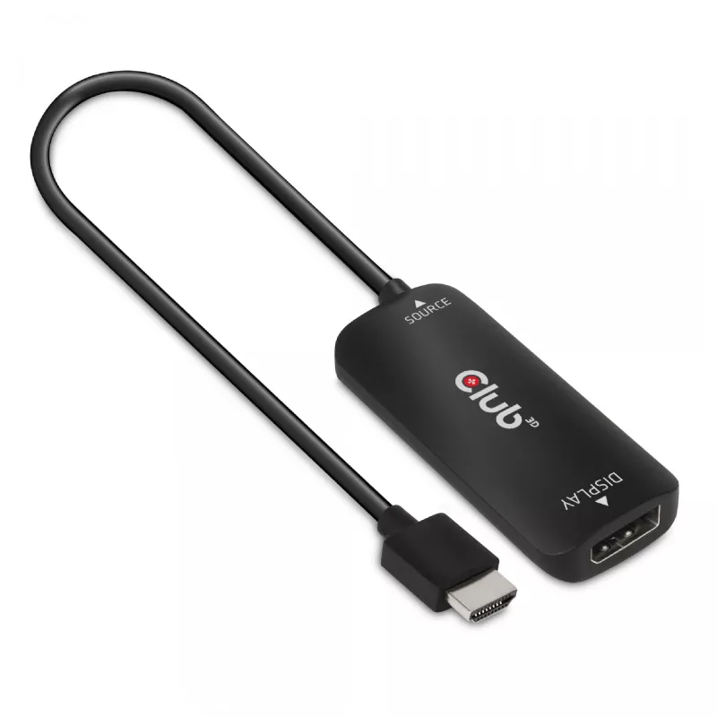 CLUB3D HDMI + Micro USB uz DisplayPort™ 4K120Hz vai 8K30Hz M/F aktīvais adapteris