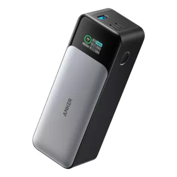 Pārnēsājamais lādētājs Anker 737 (A1289011) — 24000 mAh, 140W, 2× USB-C + 1× USB-A, Sudrabs/Melns