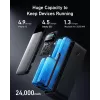 Pārnēsājamais lādētājs Anker 737 (A1289011) — 24000 mAh, 140W, 2× USB-C + 1× USB-A, Sudrabs/Melns
