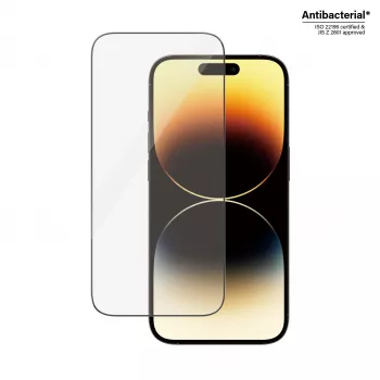 PanzerGlass ekrāna aizsargs Apple iPhone 14 Pro Ultra-Wide Fit EasyAligner – triecienizturīgs, pret skrāpējumiem