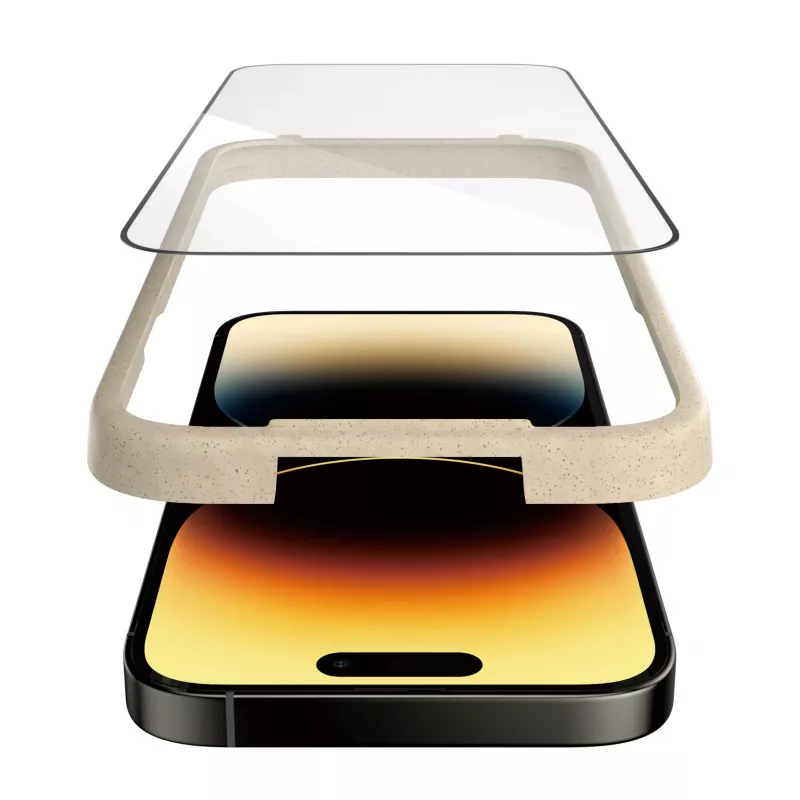 PanzerGlass ekrāna aizsargs Apple iPhone 14 Pro Ultra-Wide Fit EasyAligner – triecienizturīgs, pret skrāpējumiem