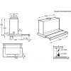 Iebūvējamais tvaika nosūcējs Electrolux LFP616X, 598 mm, 600 m³/h, pelēks