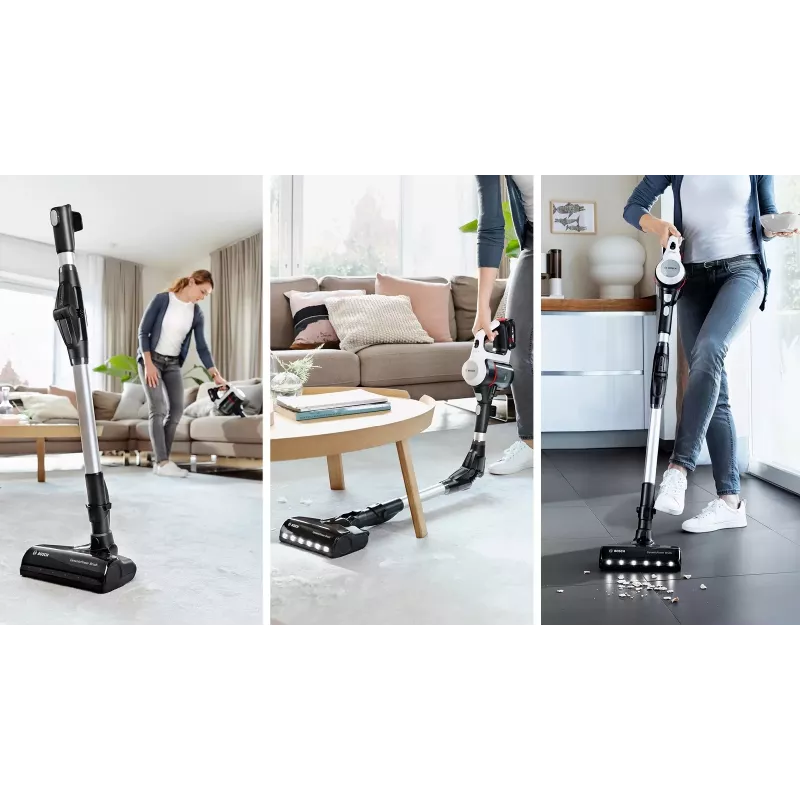 Bosch BCS711XXL putekļsūcējs kāts bezvadu sausai tīrīšanai, bezmaiss, 0.3 L, balts, 3 Ah