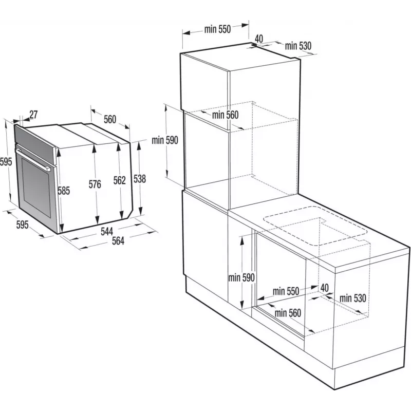 Gorenje BOS67371CLI iebūvējama elektriskā cepeškrāsns 77 L 3500 W bēšā krāsā