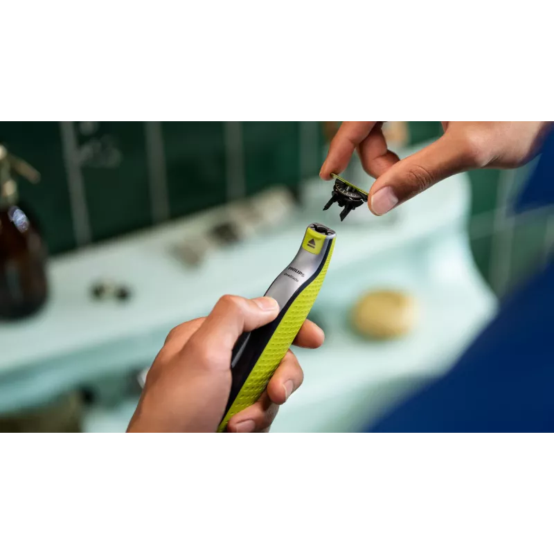 Nomaināmā skūšanās galviņa Philips Norelco OneBlade QP420/50, sudraba, 2 gab., saderīga ar Philips OneBlade
