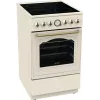 Brīvi stāvoša plīts Gorenje GECS5B70CLI, elektriskā keramiskā virsma 4 zonas, 70 L cepeškrāsns, ziloņkaula krāsa, 500 mm platums