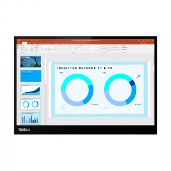 Lenovo ThinkVision M14d monitors, 35.6 cm (14 collas), 2240 x 1400 pikseļi, 2.2K, LED, 8 ms, Melns