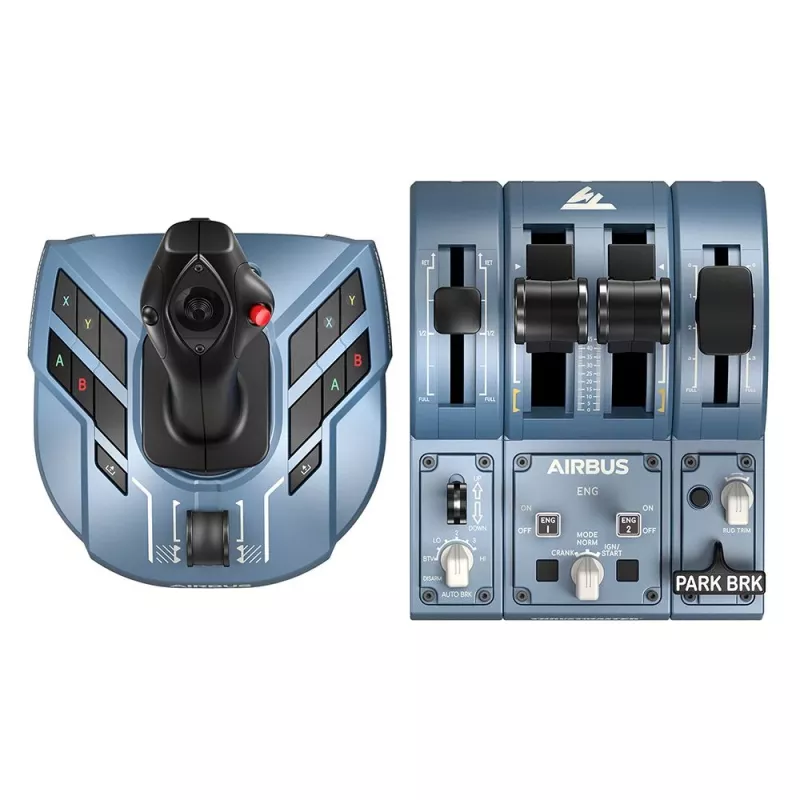 Thrustmaster TCA Captain Pack X Airbus Edition melns, pelēks USB sviras + dzinēja vadības svira Analogā PC, Xbox