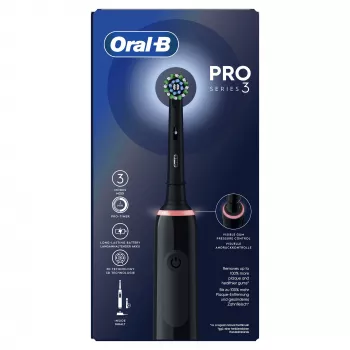 Oral-B Pro 3 Pro3 3000 Pieaugušo rotējoši-oscilējoša zobu birste Melna