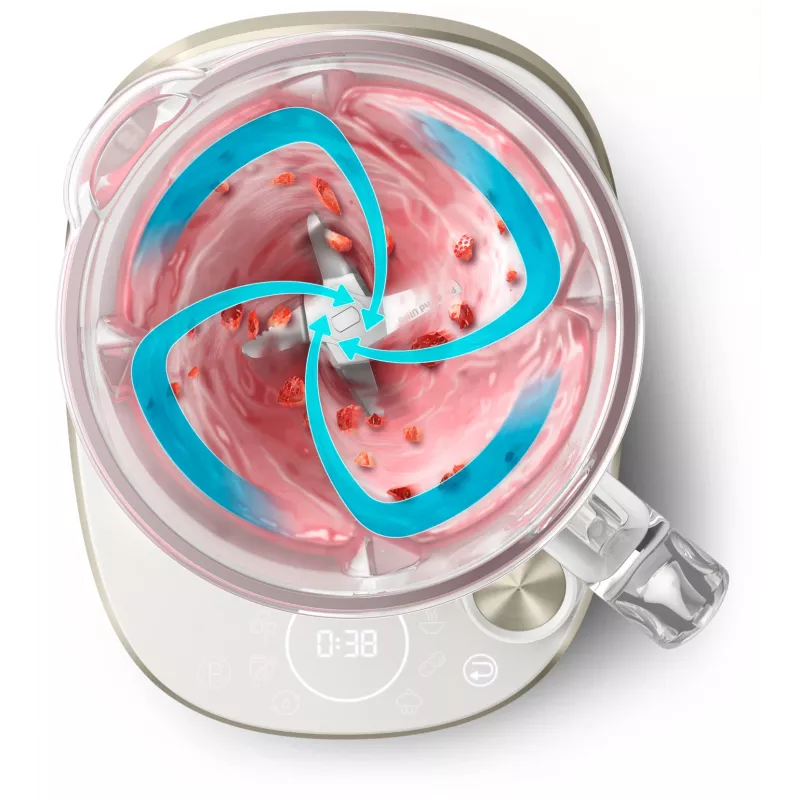 Philips 7000 series HR3760/01 blenderis 2 L galda blenderis 1500 W Nerūsējošais tērauds, Balts